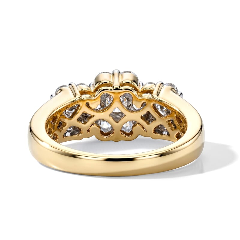 White Diamond H SI1 1.50 ctw Ring in 10K Yellow Gold (Size  7.0)  5.10 Grams