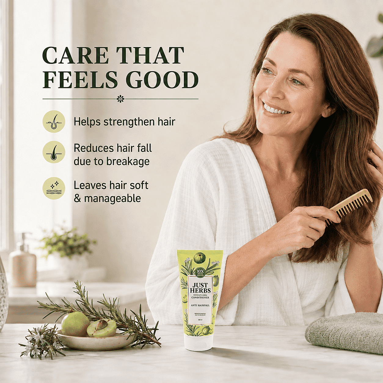 Just Herbs Anti Hairfall Conditioner | Rosemary, Amla & 14 Herbs