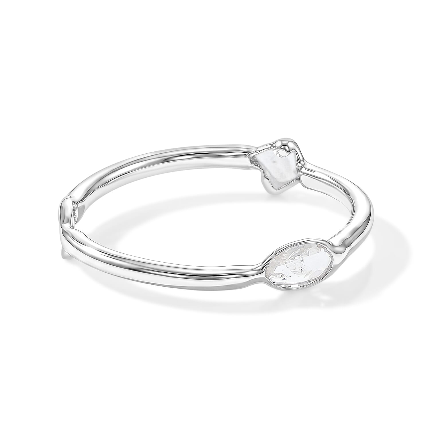 Polki Diamond Ring in Sterling Silver (Size 7.0) 0.24 ctw