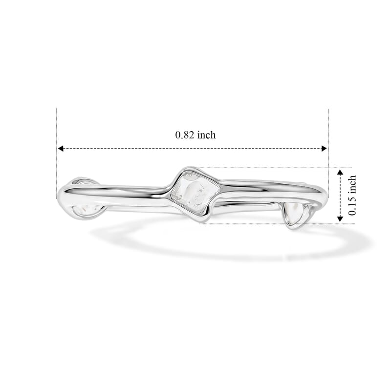 0.24 ctw Polki Diamond Ring  in Sterling Silver