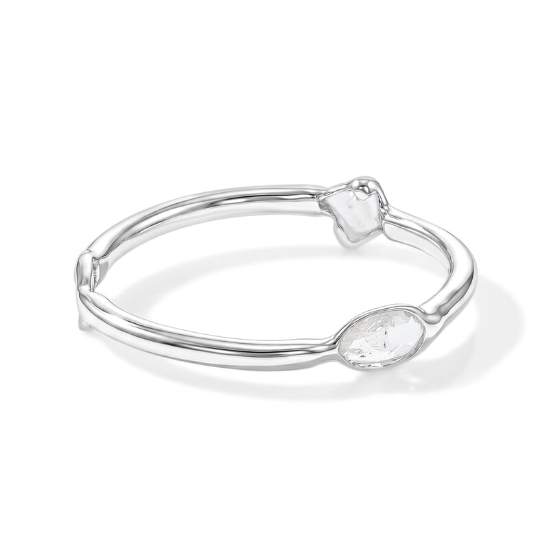 Polki Diamond Ring in Sterling Silver