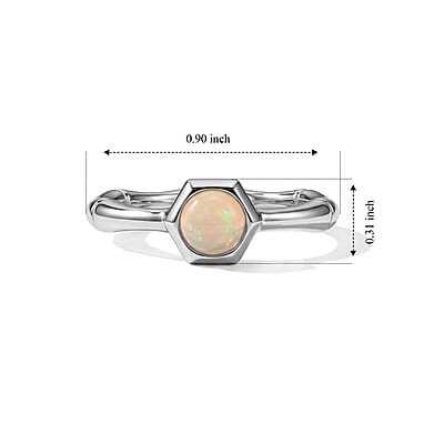 Opalite 0.42 ctw Ring in Sterling Silver (Size 7.0)