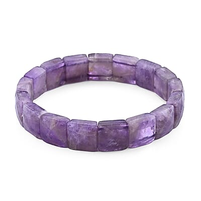 Dog Teeth Amethyst Beaded Stretch Bracelet 155.00 ctw