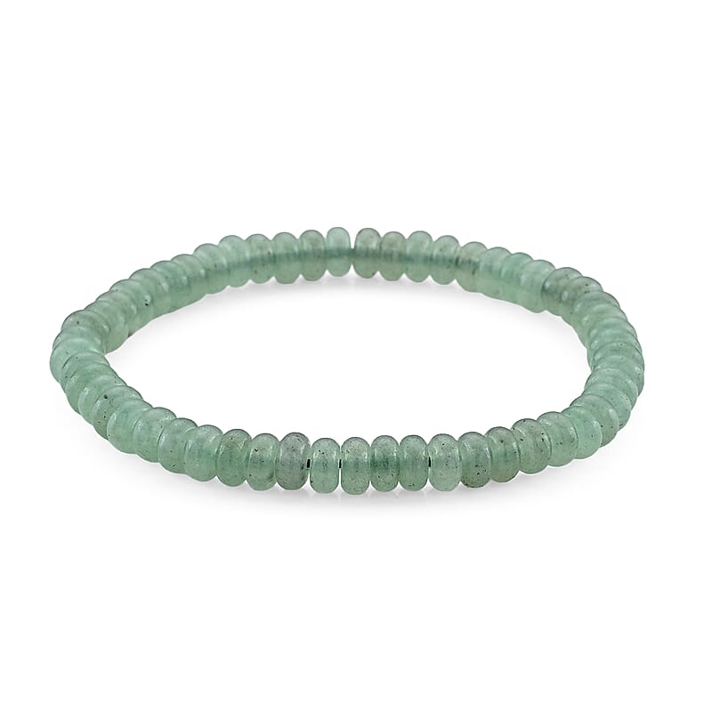 Green Aventurine 128.00 ctw Beaded Stretch Bracelet
