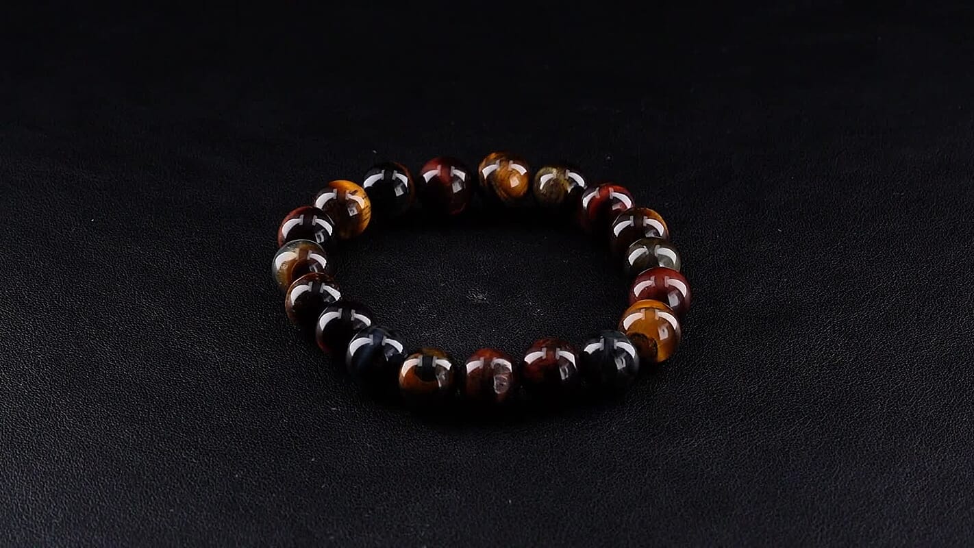 Tigers Eye Beaded Stretch Bracelet 140.00 ctw 8669992