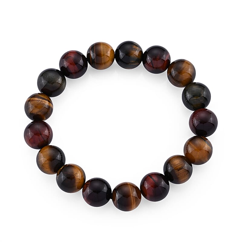 Tigers Eye Beaded Stretch Bracelet 220.00 ctw