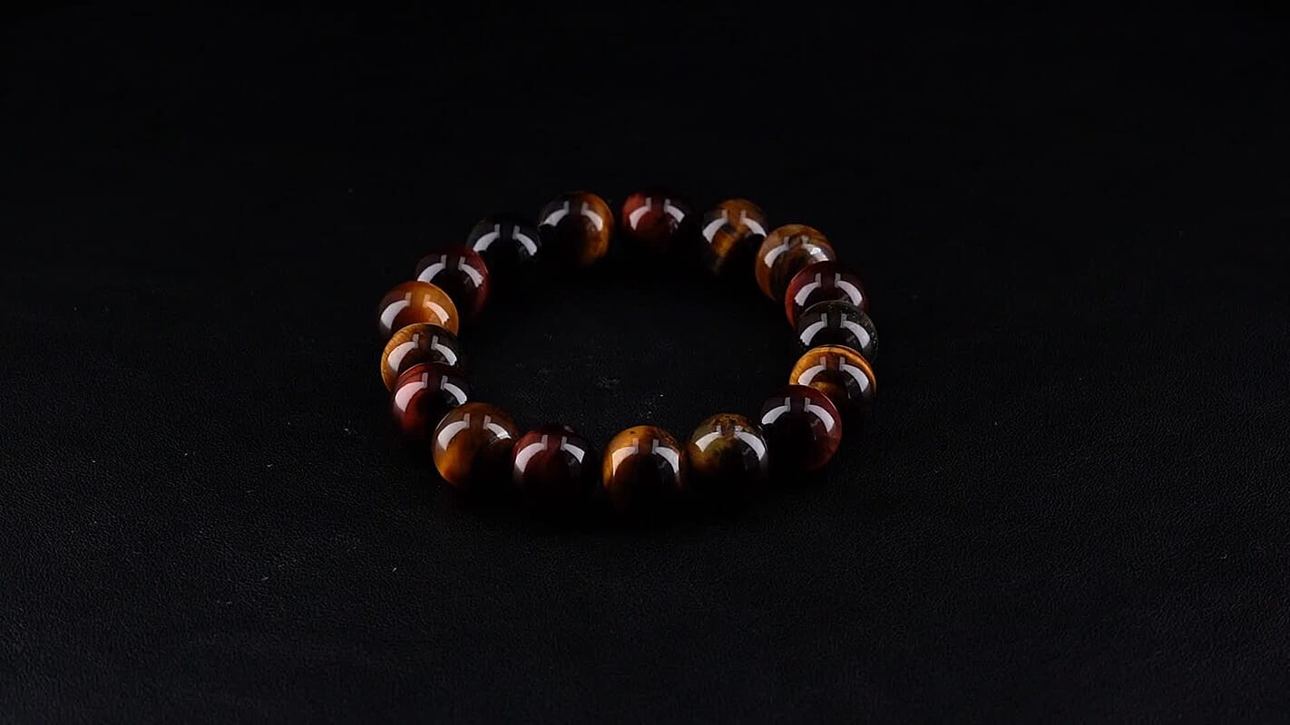 Tigers Eye Beaded Stretch Bracelet 220.00 ctw