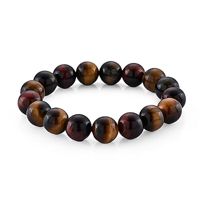 Tigers Eye Beaded Stretch Bracelet 220.00 ctw