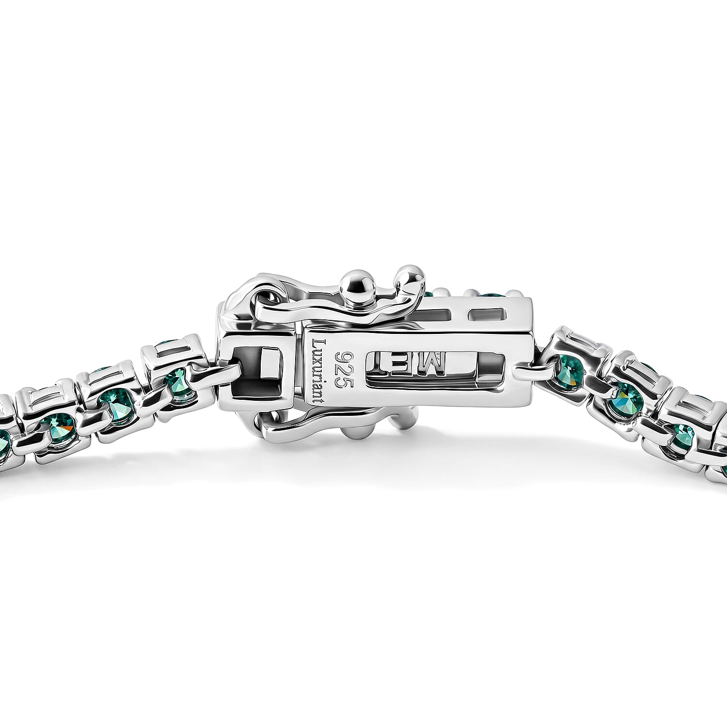 Luxuriant Lab Grown Green Diamond (IR) (SI) 3.50 ctw Verdant Classic Tennis Bracelet in Rhodium Over Sterling Silver (6.50 In)