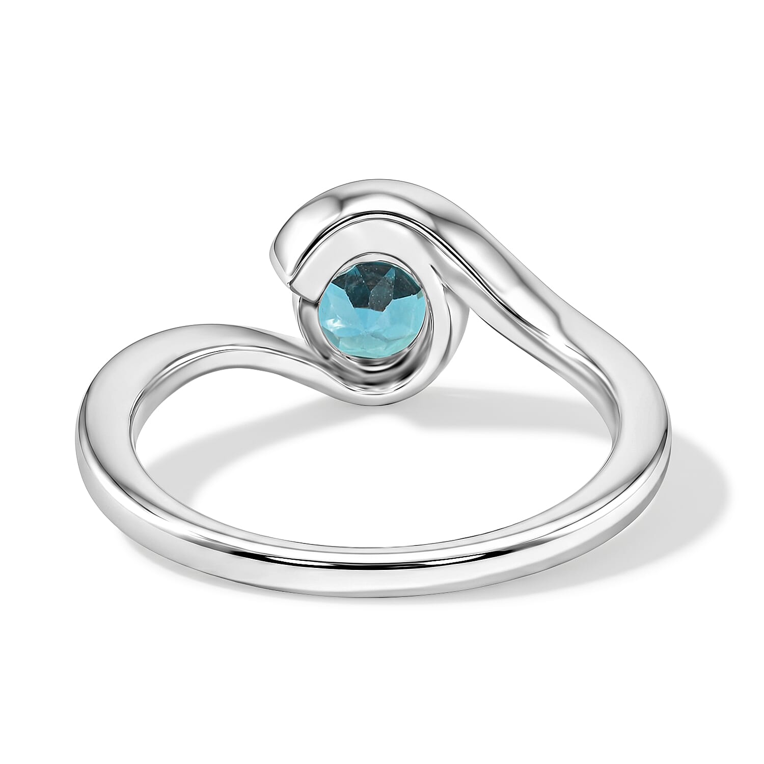 Teal Quartz 0.80 ctw Solitaire Ring in Sterling Silver (Size 8.0)