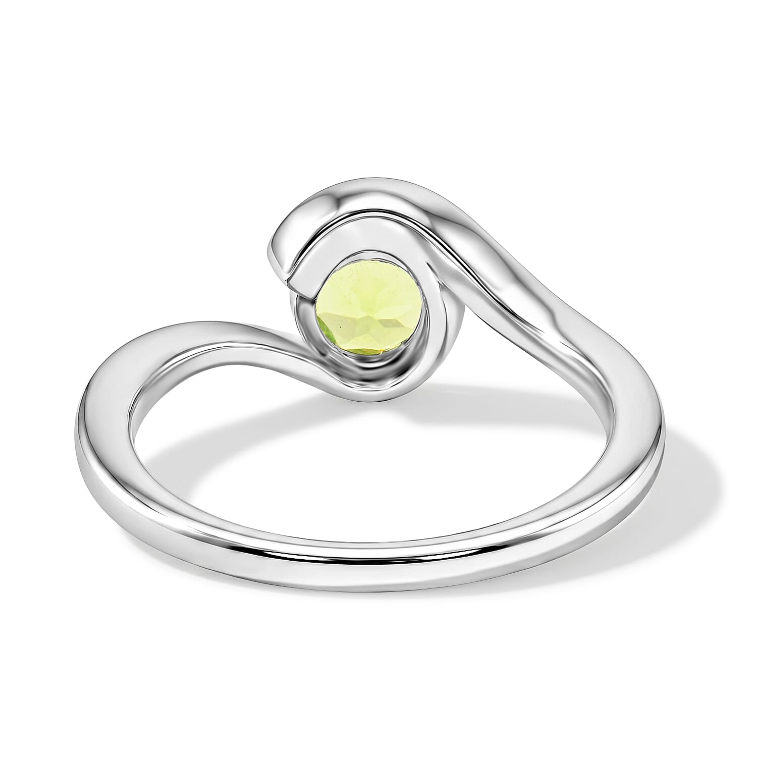 Hebei Peridot 0.80 ctw Solitaire Ring in Sterling Silver (Size 8.0)