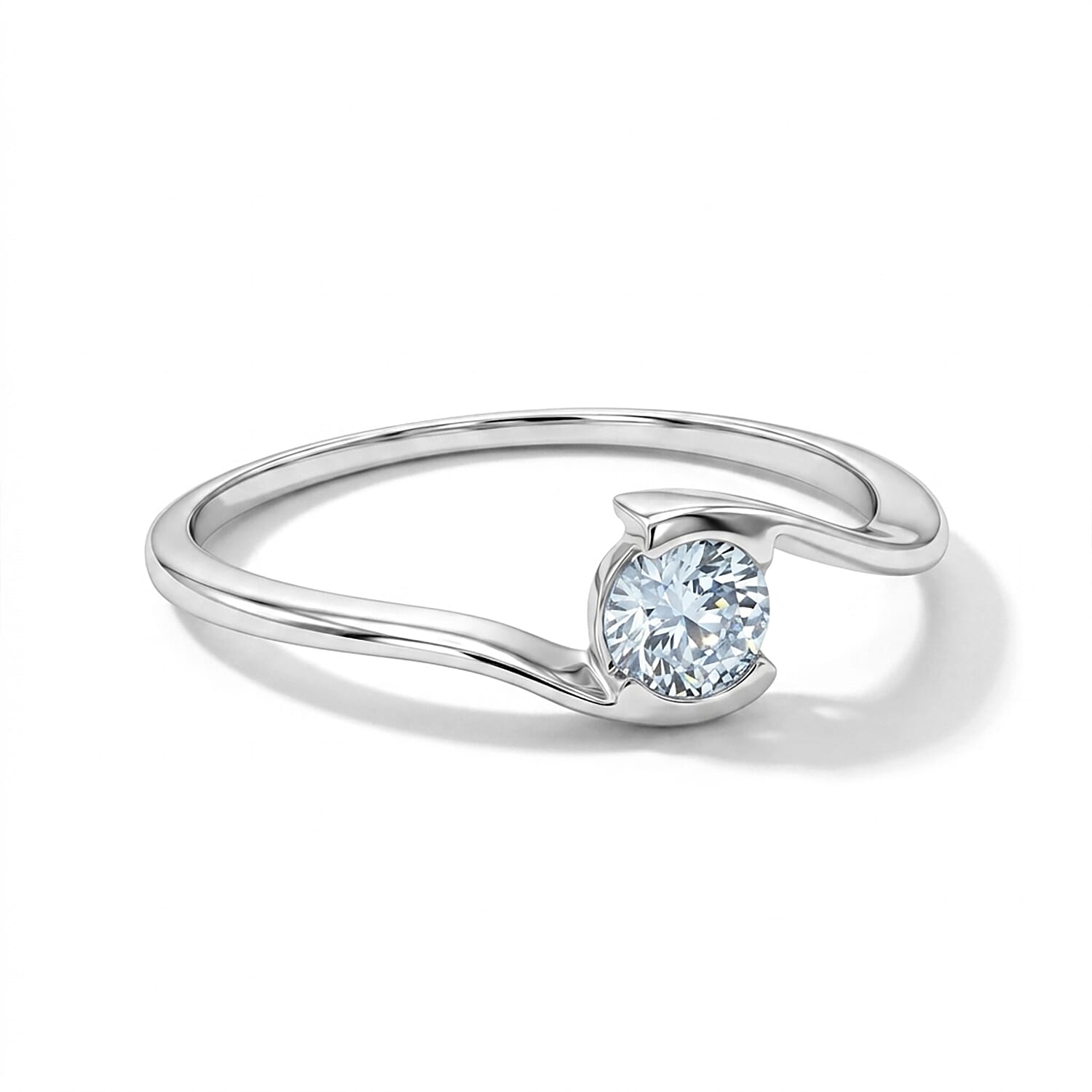 Hebei Peridot 0.45 ctw Solitaire Ring in Sterling Silver (Size 9.0)
