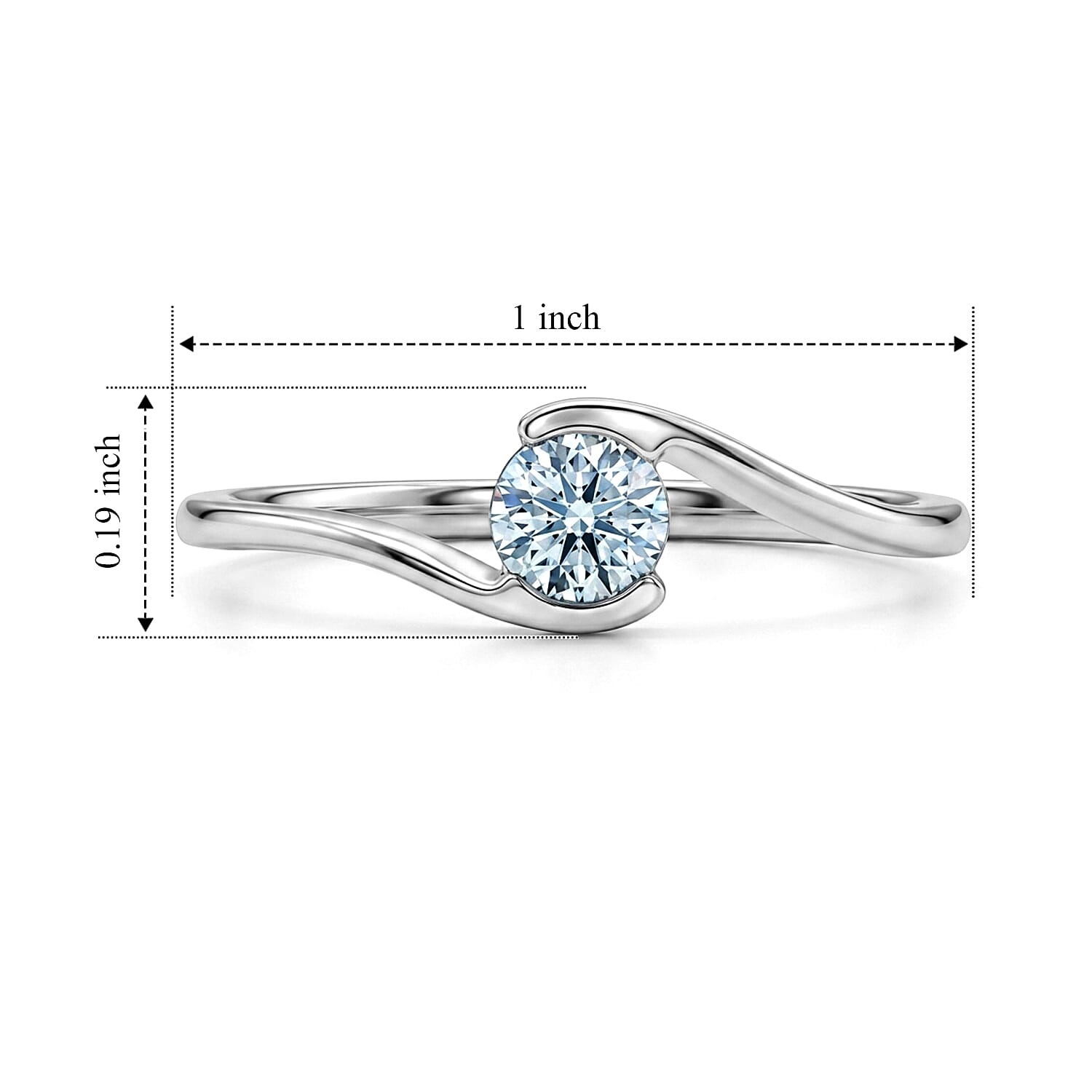 Hebei Peridot 0.45 ctw Solitaire Ring in Sterling Silver (Size 9.0)