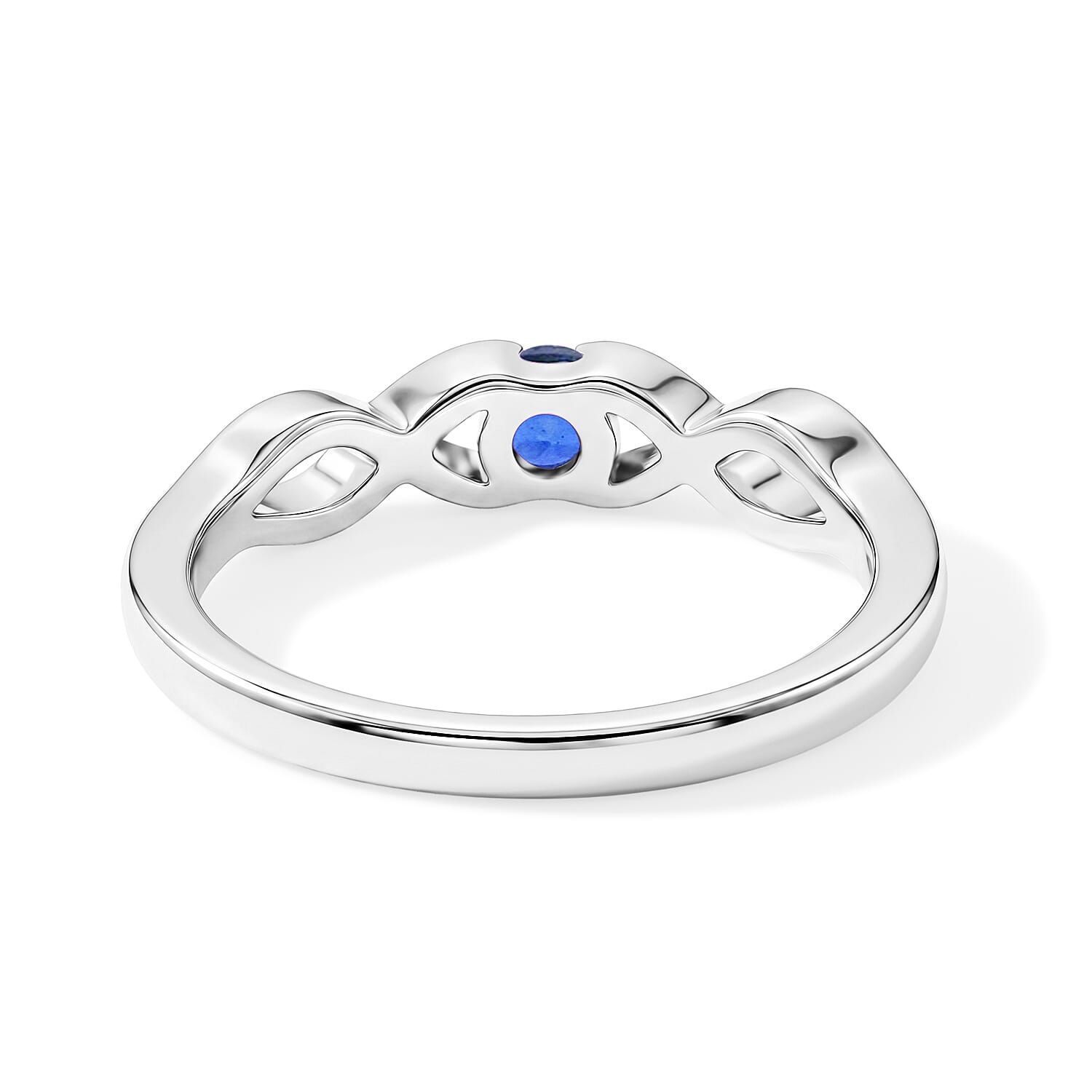 Blue Topaz 0.25 ctw Infinity Ring in Sterling Silver (Size 7.0)