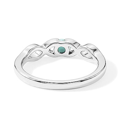 Larimar 0.25 ctw Infinity Ring in Sterling Silver (Size 7.0)