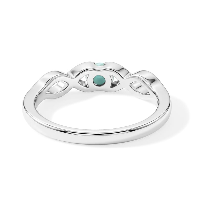 Larimar 0.25 ctw Infinity Ring in Sterling Silver (Size 7.0)