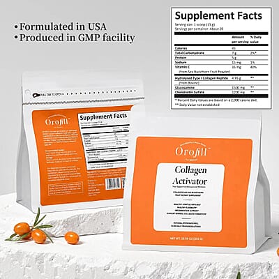 Orofill Collagen Activator Collagen & Sea Buckthorn Fruit Dietary Supplement (10.58oz)