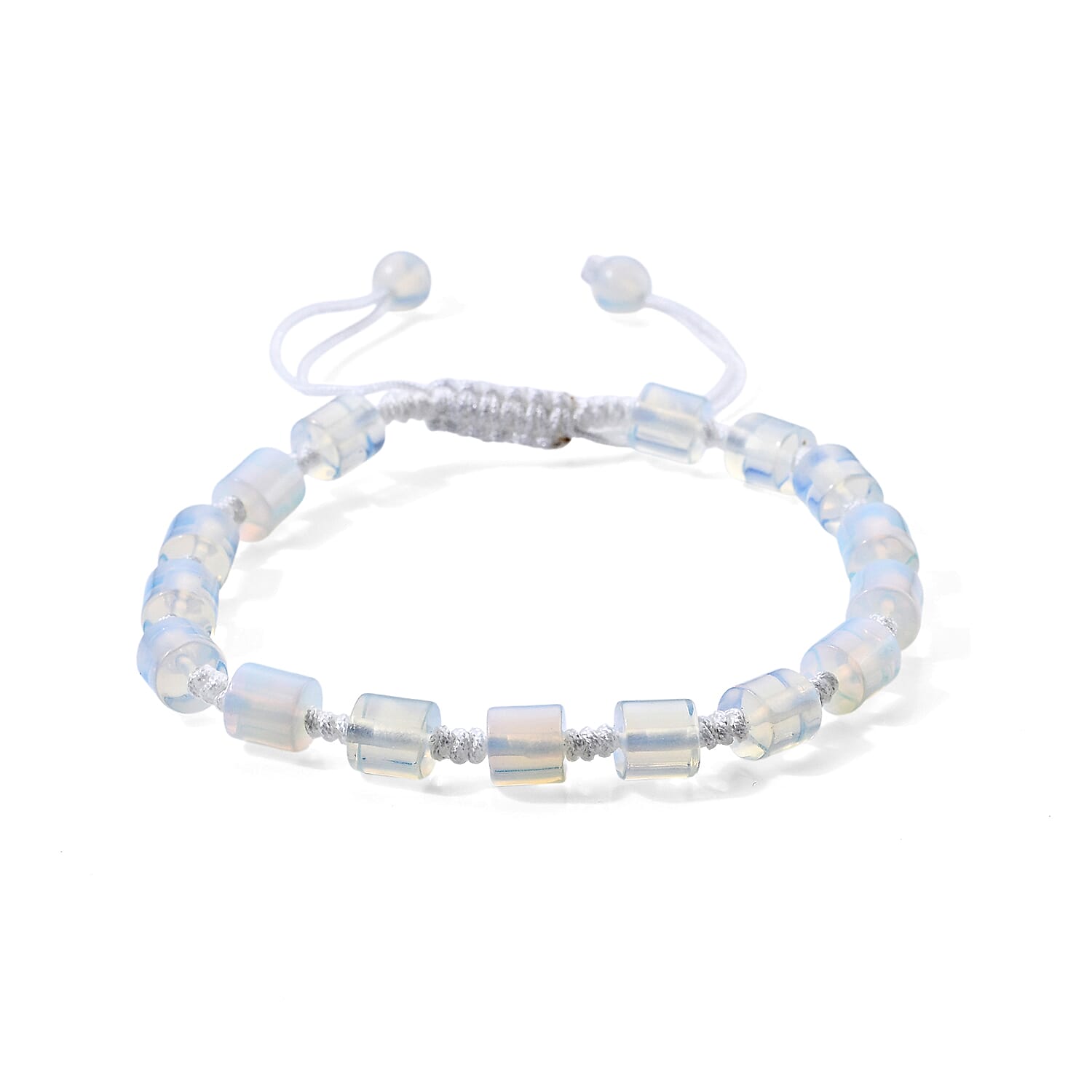 Opalite 30.00 ctw Cord Bareel Beaded Bracelet (6-9In)