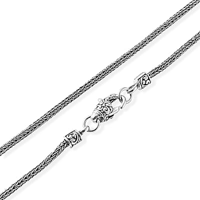 D'Joy Bali Legacy Tulang Naga Chain Necklace in Sterling Silver (18 Inches) 11.50 Grams