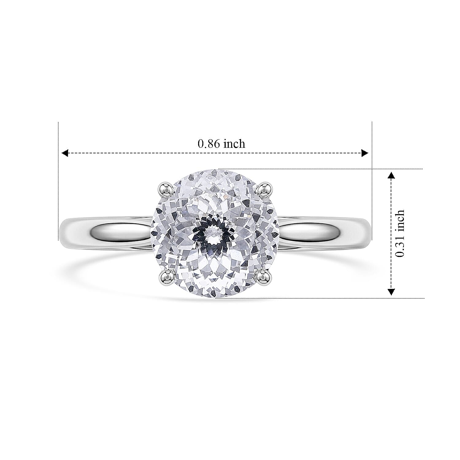 Luxuriant Lab Grown Diamond E-F VS 2.00 ctw Ring in 14K White Gold (Size  6.5)