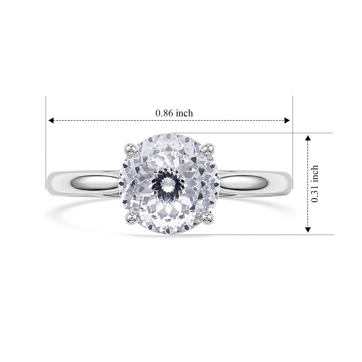 Luxuriant Lab Grown Diamond E-F VS 2.00 ctw Ring in 14K White Gold (Size 9.0)