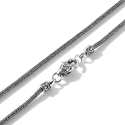 D'Joy Bali Legacy Tulang Naga Chain Necklace in Sterling Silver (36 Inches) 21 Grams