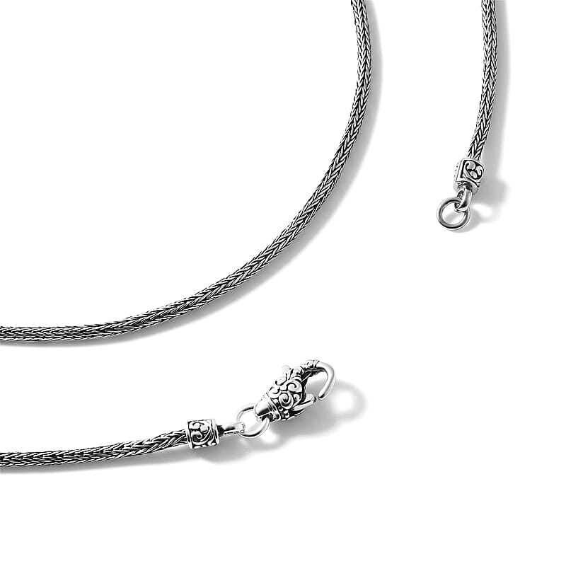 D'Joy Bali Legacy Tulang Naga Chain Necklace in Sterling Silver (36 Inches) 21 Grams