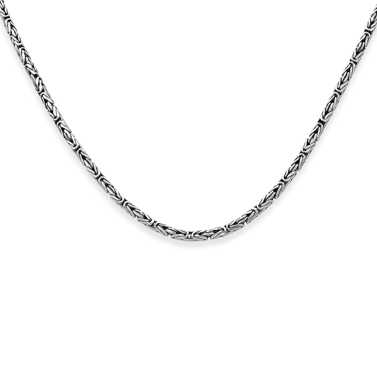 D'Joy Bali Legacy Borobudur Chain Necklace in Sterling Silver (36 Inches) 28.40 Grams
