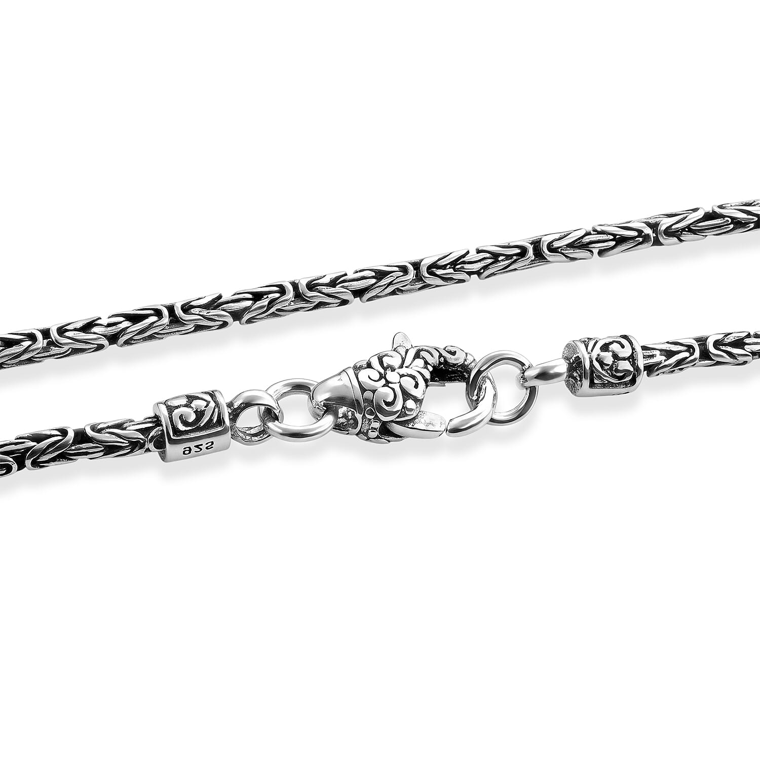D'Joy Bali Legacy Borobudur Chain Necklace in Sterling Silver (36 Inches) 28.40 Grams
