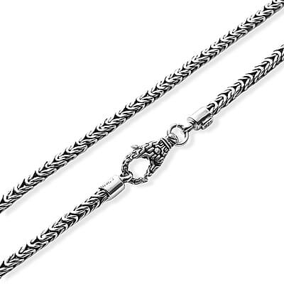 D'Joy Bali Legacy New Borobudur Chain Necklace in Sterling Silver (20 Inches) 29 Grams