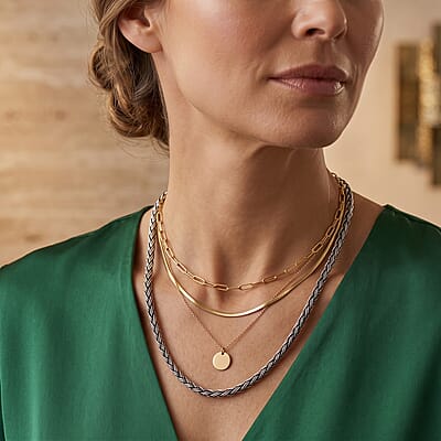 D'Joy Bali Legacy Double Padian Chain Necklace in Sterling Silver (20 Inches) 22.35 Grams