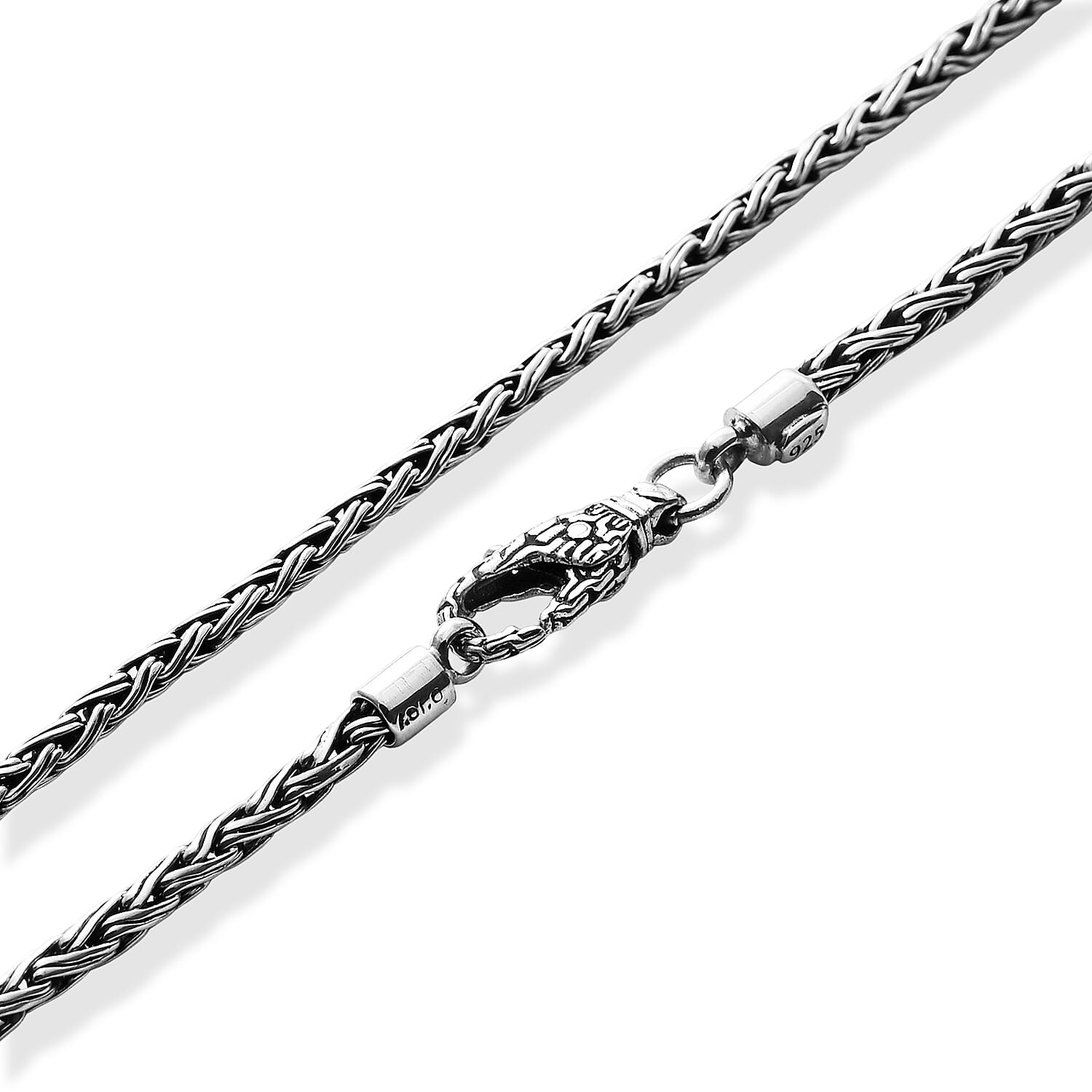 D'Joy Bali Legacy Double Padian Chain Necklace in Sterling Silver (20 Inches) 22.35 Grams