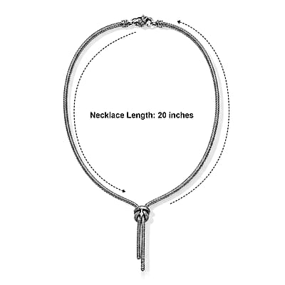 D'Joy Bali Legacy Tulang Naga Chain Knot Necklace in Sterling Silver (20 Inches) 15.40 Grams