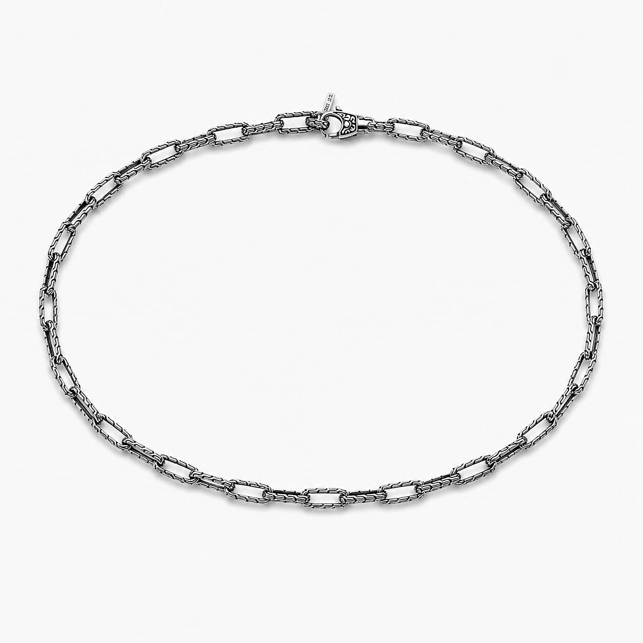 D'Joy Bali Legacy Paperclip with Tulang Naga Chain Necklace in Sterling Silver (20 Inches) 37 Grams