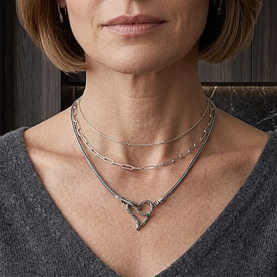 D'Joy Bali Legacy Tulang Naga Oval Chain Necklace in Sterling Silver (20 Inches) 17.90 Grams