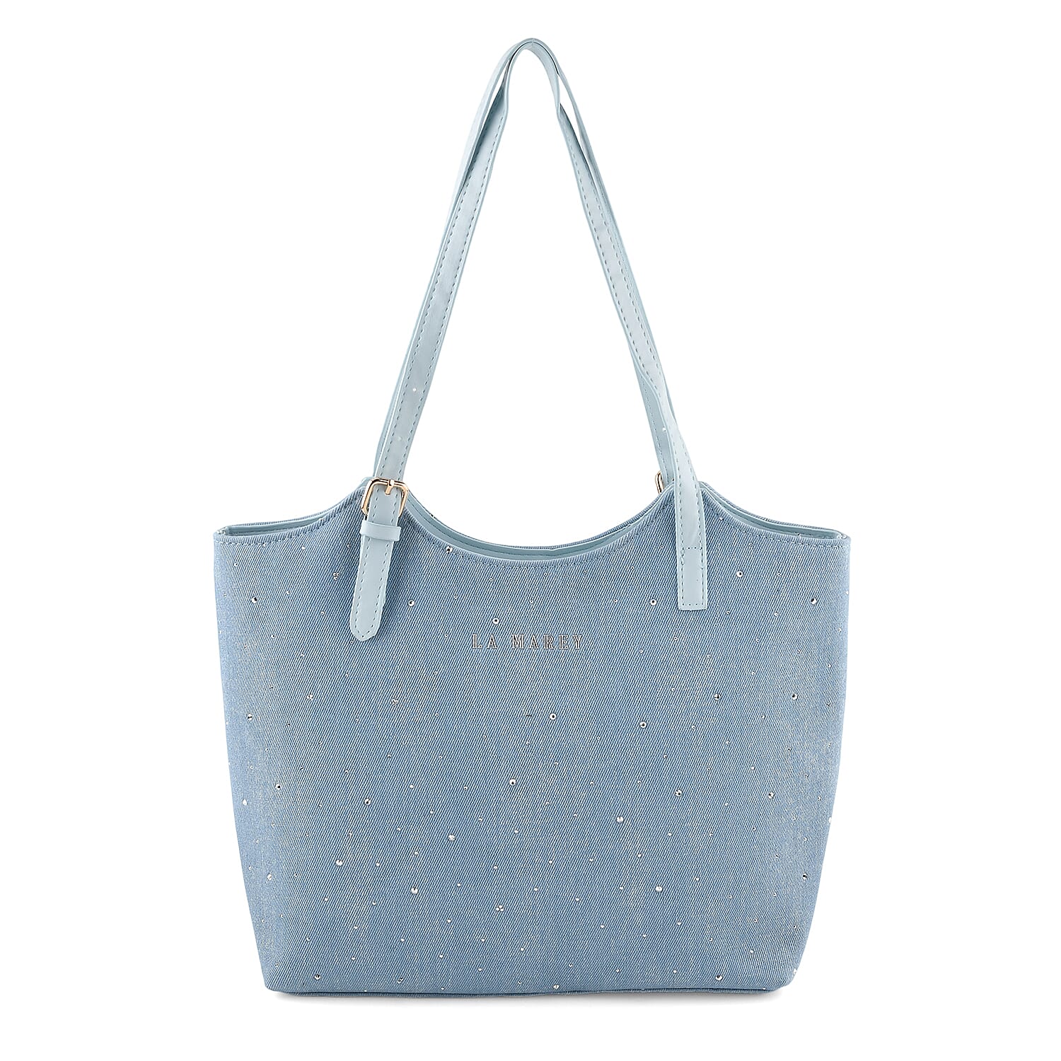 La Marey Light Blue Denim Tote Bag