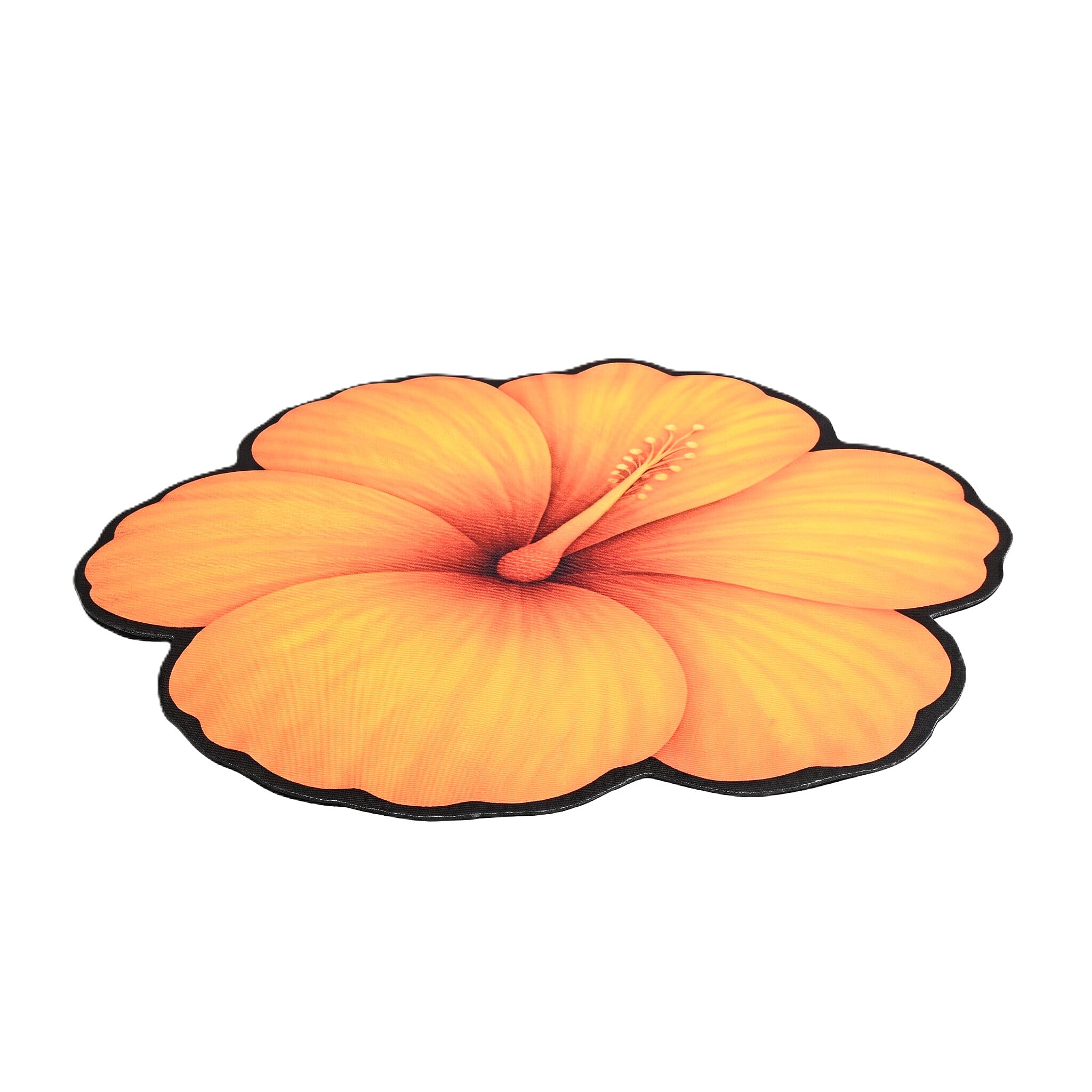Livmore Yellow Flower Shape Rubber Indoor Mat