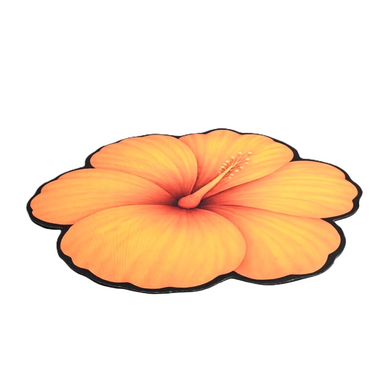 Livmore Yellow Flower Shape Rubber Indoor Mat