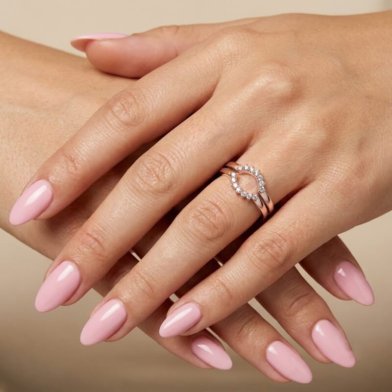Luxuriant Lab Grown Diamond G-H SI 0.15 ctw Stackable Ring in 18K Vermeil Rose Gold Over Sterling Silver (Size 5.0)