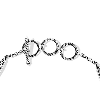 D'Joy Passport to Israel Blue Moon Turquoise 4.00 ctw Bracelet in Sterling Silver (6.50-8.0In)