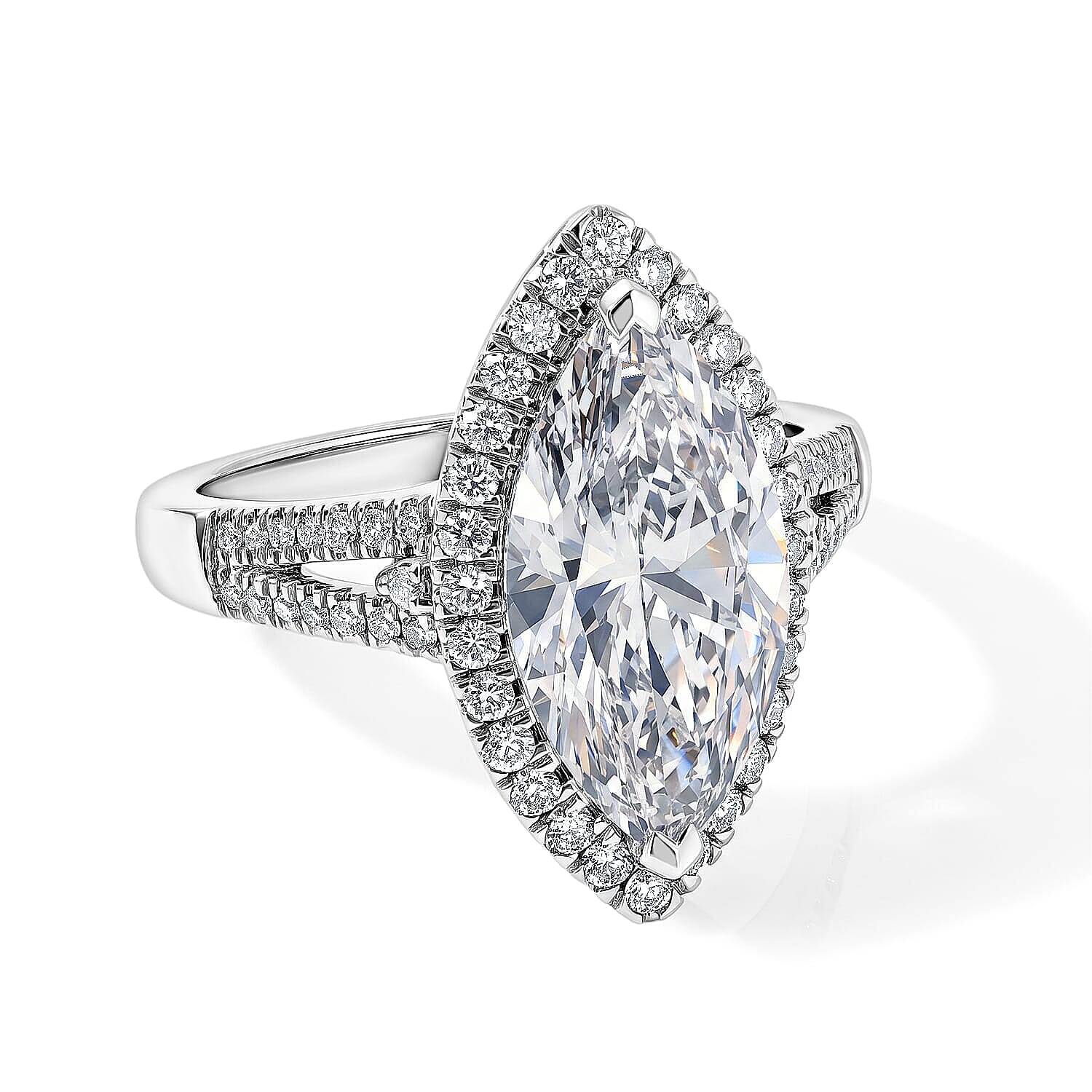 IGI Certified Luxuriant Lab Grown Diamond G VS 3.50 ctw Ring in 950 Platinum (Size  5.0)  7.15 Grams