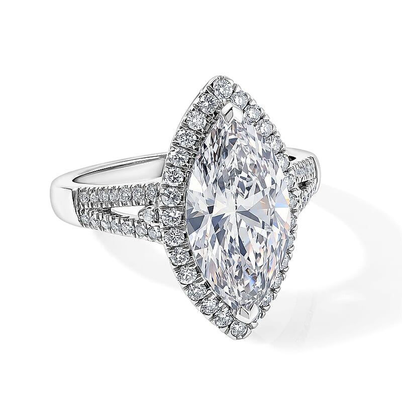 IGI Certified Luxuriant Lab Grown Diamond G VS 3.50 ctw Ring in 950 Platinum (Size  5.0)  7.15 Grams