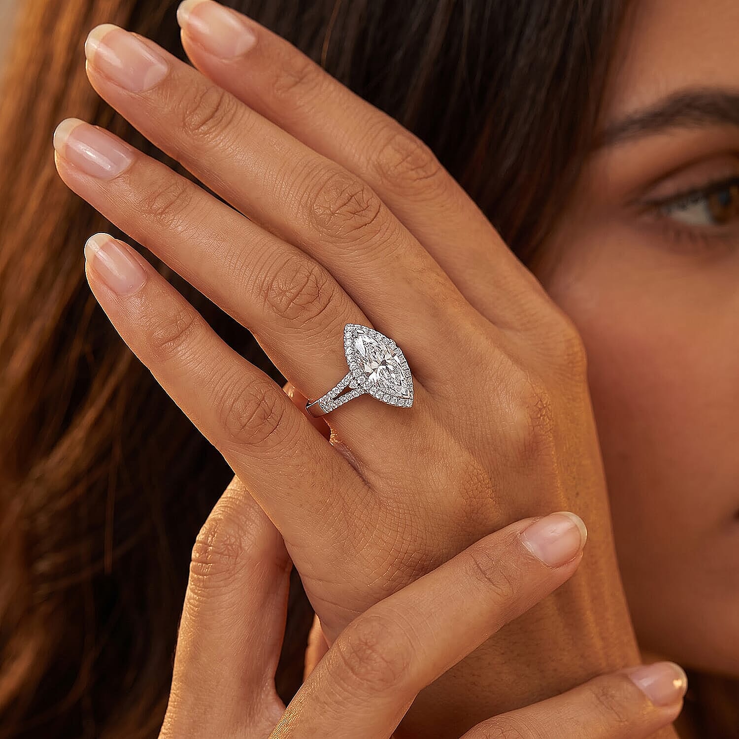 IGI Certified Luxuriant Lab Grown Diamond G VS 3.50 ctw Ring in 950 Platinum (Size  5.0)  7.15 Grams