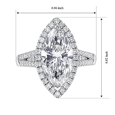 IGI Certified Luxuriant Lab Grown Diamond G VS 3.50 ctw Ring in 950 Platinum (Size  5.0)  7.15 Grams