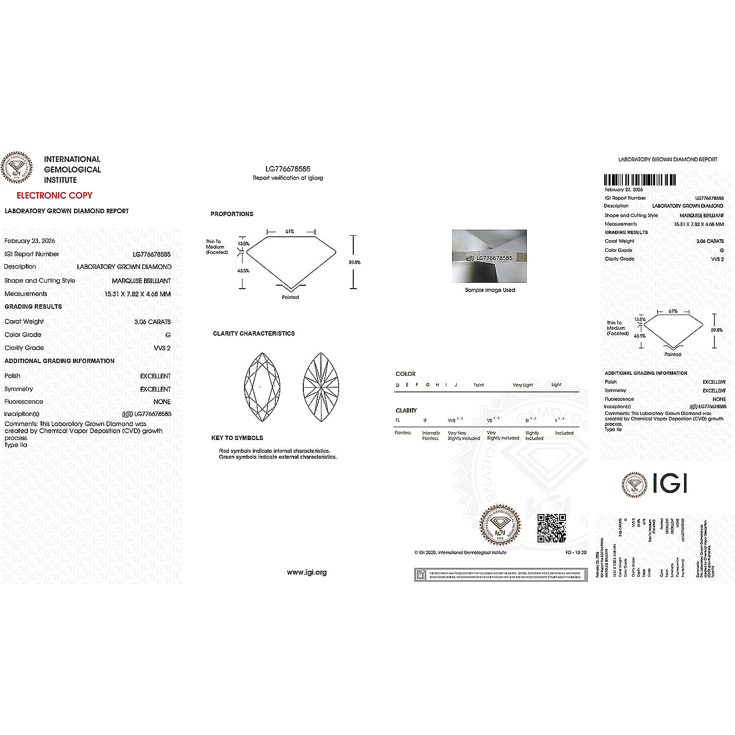 IGI Certified Luxuriant Lab Grown Diamond G VS 3.50 ctw Ring in 950 Platinum (Size  5.0)  7.15 Grams
