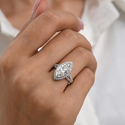 IGI Certified Luxuriant Lab Grown Diamond G VS 3.50 ctw Ring in 950 Platinum (Size 6.0) 7.15 Grams
