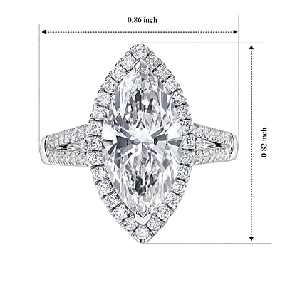 IGI Certified Luxuriant Lab Grown Diamond G VS 3.50 ctw Ring in 950 Platinum (Size 6.0) 7.15 Grams