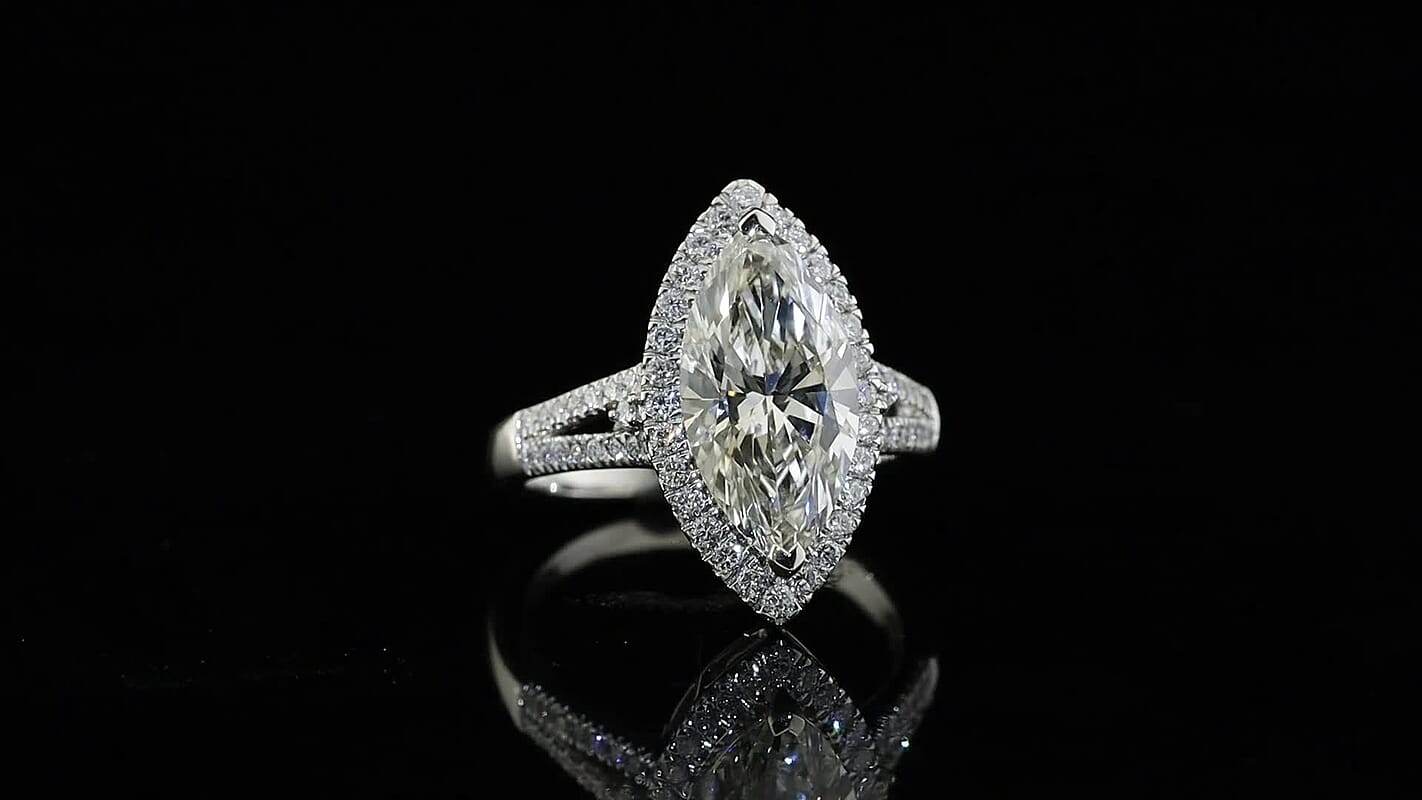 IGI Certified 950 Platinum Luxuriant Lab Grown Diamond (G, VS) Ring (Size 6.0) (7.15 g) 3.50 ctw