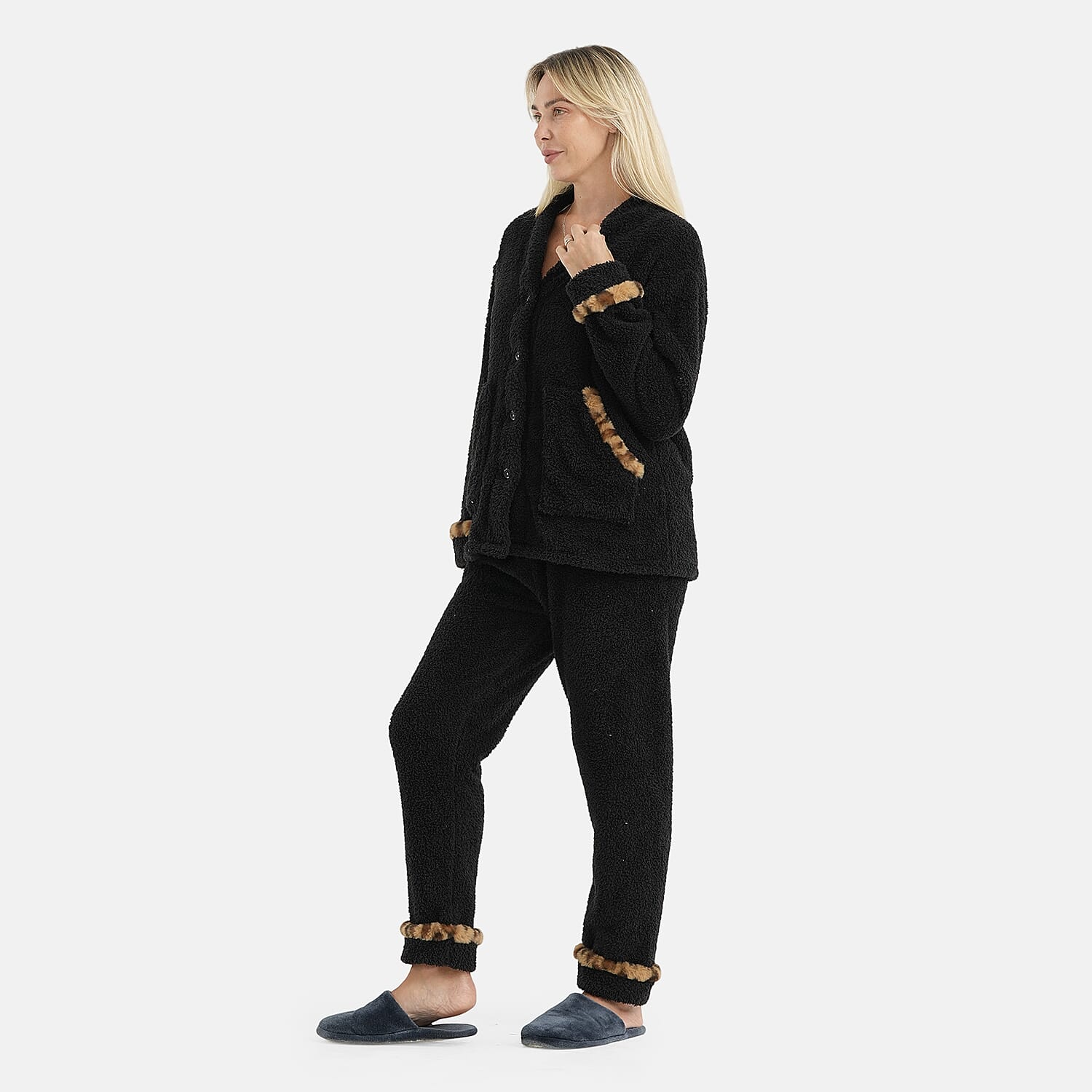La Marey Black 2pcs Pajma Set - One Size Plus