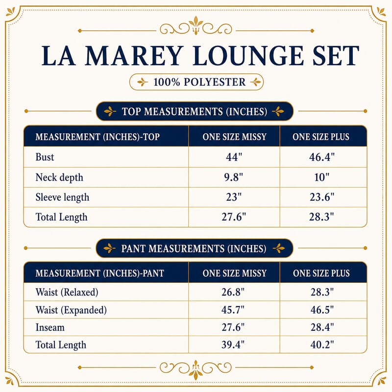 La Marey Black 2pcs Lounge Sets - One Size Missy